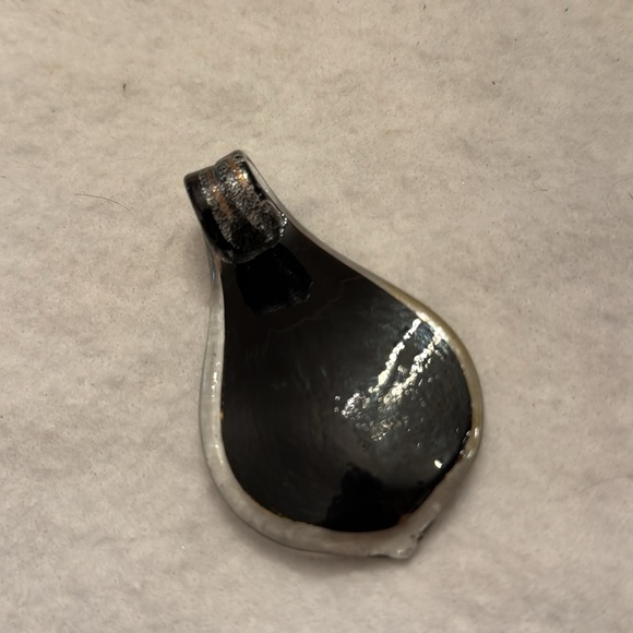 Murano style art glass pendant slide necklace - Picture 2 of 4